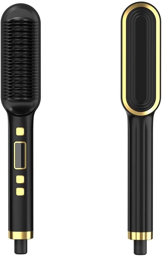 Hair Straightener Comb 2-in-1 Straightening Brush for Smooth