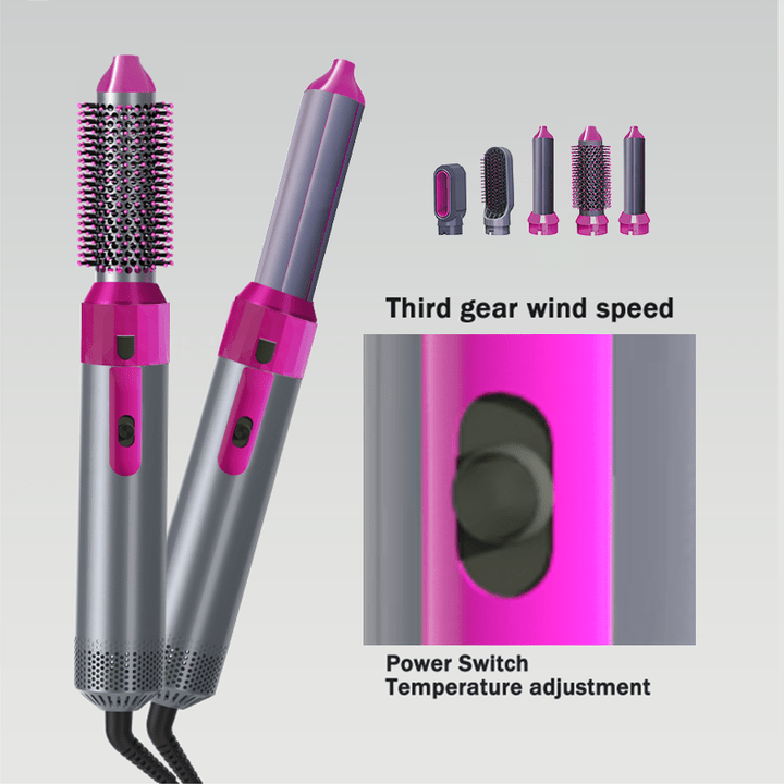 Hot Air Brush 5-in-1 Blow Dryer Brush for Smooth