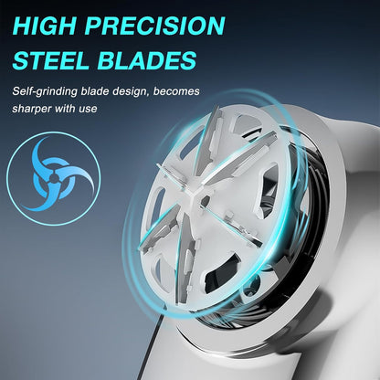 Fast Charging Digital Display Mini Shaver with Mirror | Portable USB-C Rechargeable Electric Shaver | Compact Travel Shaver for Men - Upgrade with High-Performance Blades
